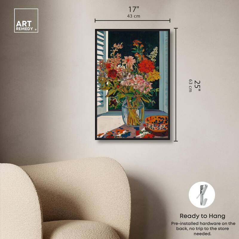 Vase on a Windowsill Canvas by Art Remedy