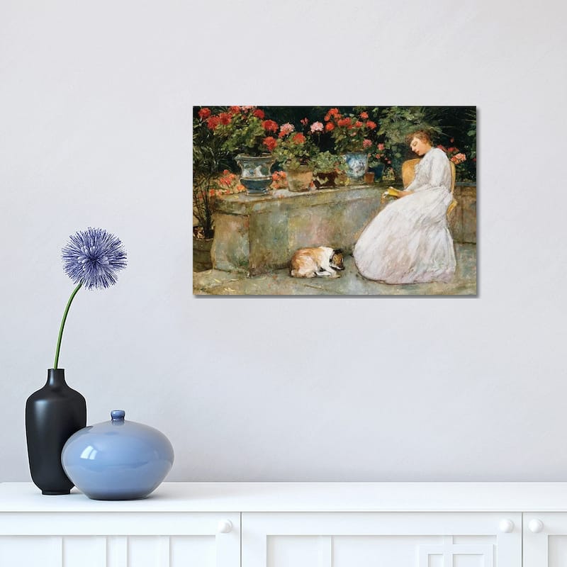 iCanvas "Reading, 1888 " by Childe Hassam Canvas Print - 12x18x1.5