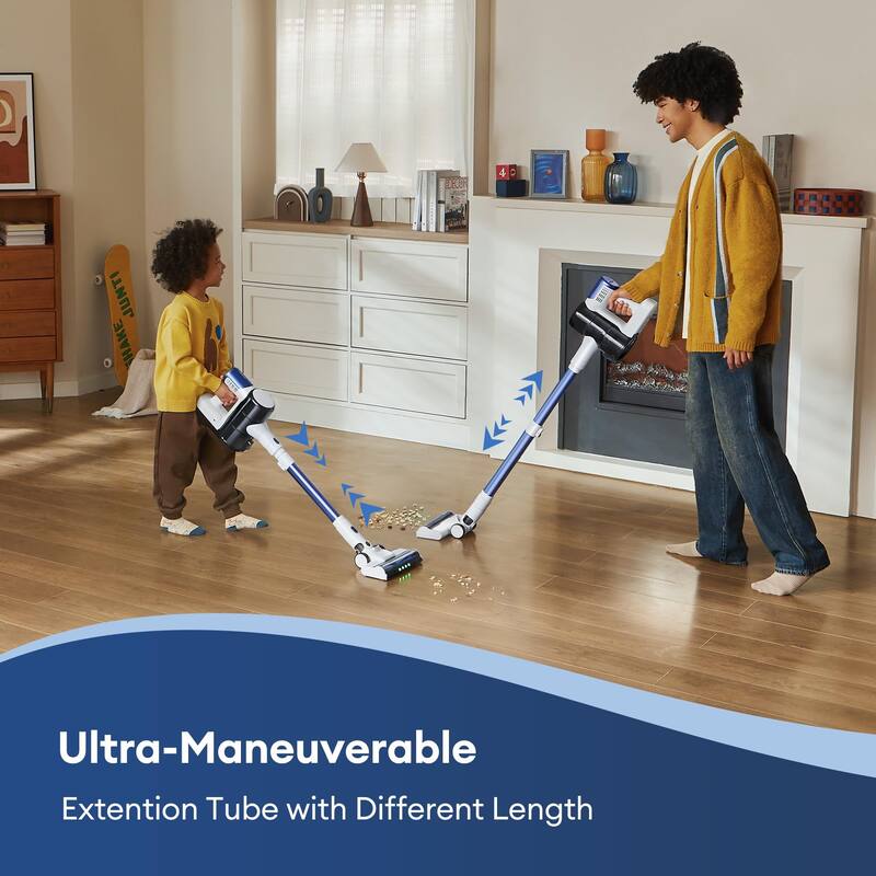 Cordless Stick Vacuum Cleaner Lightweight for Home, Pet Hair, Hardwood Floors, and Carpets