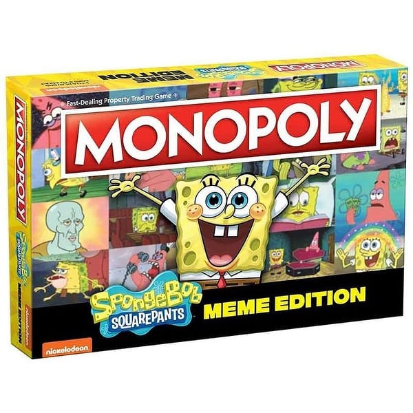 slide 2 of 4, SpongeBob SquarePants Meme Edition Monopoly Board Game