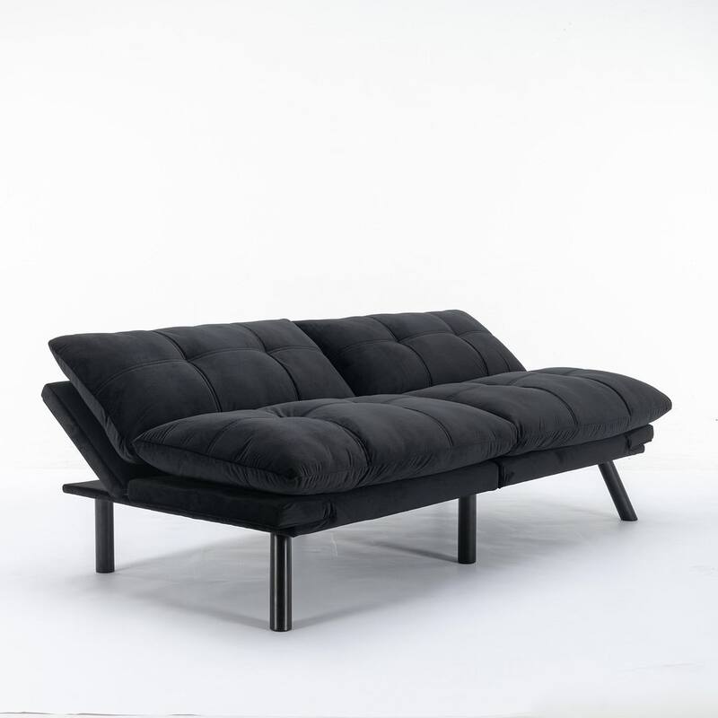 Modern Upholstered 2-Seater Sofa Bed with Adjustable Backrest and Armrests - 70:l