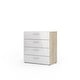 preview thumbnail 39 of 60, Porch & Den Angus Contemporary 4-drawer Engineered Wood Chest Oak Structure/White High Gloss