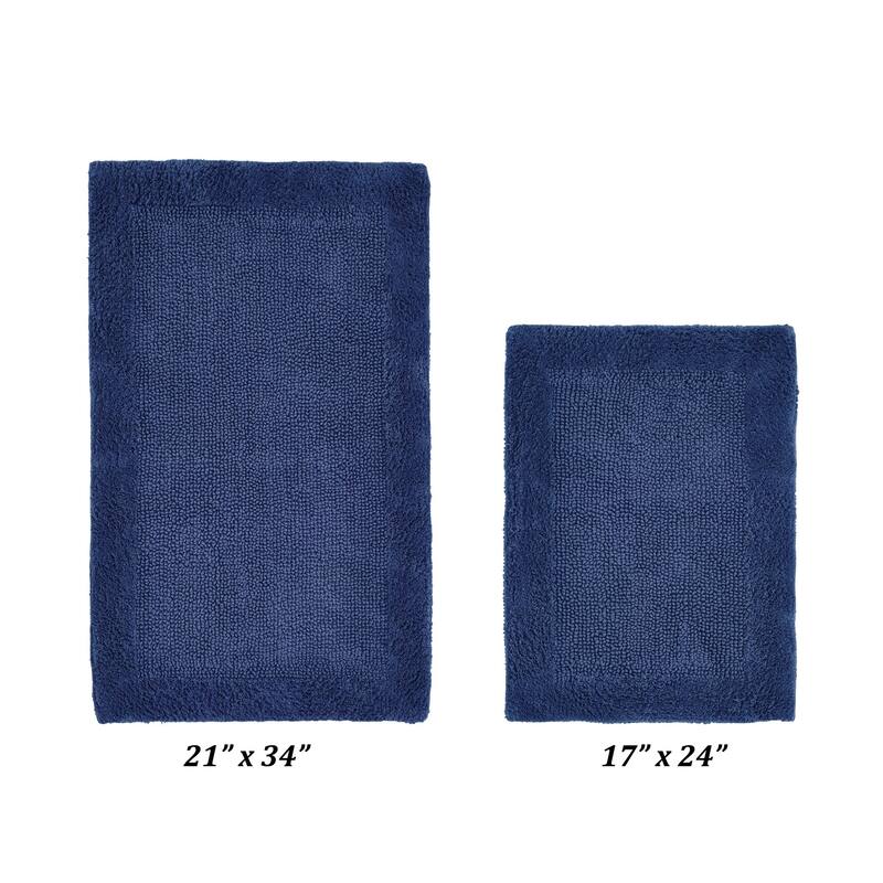 Better Trends Bath Rugs Set 100% Cotton Tufted Soft Water Absorbent Bathroom Rug for Shower, Sink Bath Mats Edge Collection