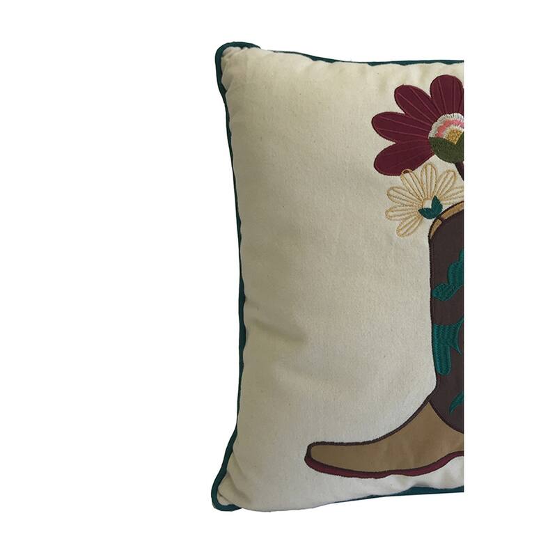 16" x 16" Jazz Boot Needlepoint Pillow
