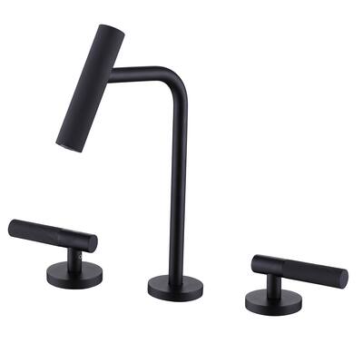Rbrohant Bathroom Widespread Sink Faucet Double Handle Bathroom Faucet