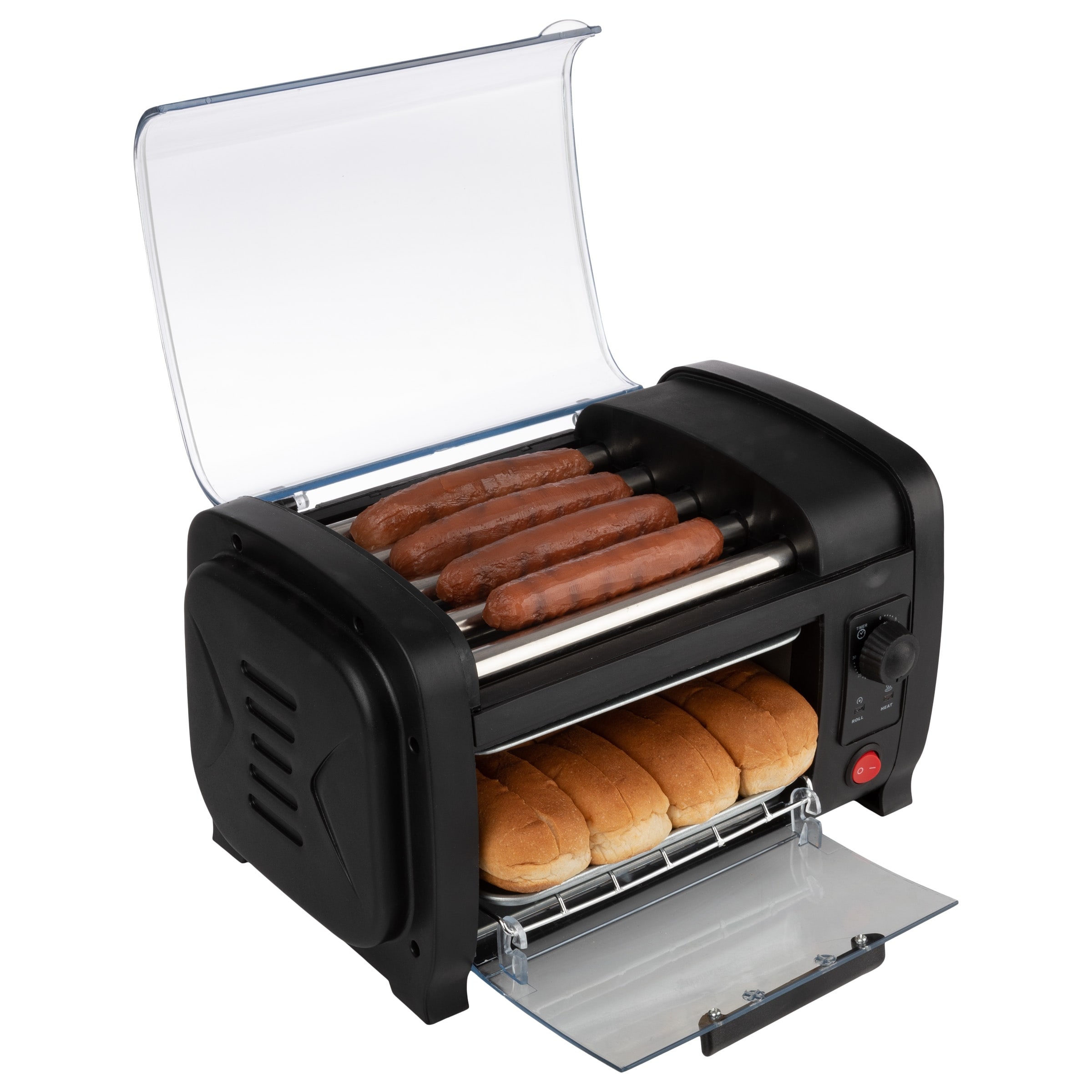 Great Northern Popcorn Mini Hot Dog Roller and Bun Warmer Bed