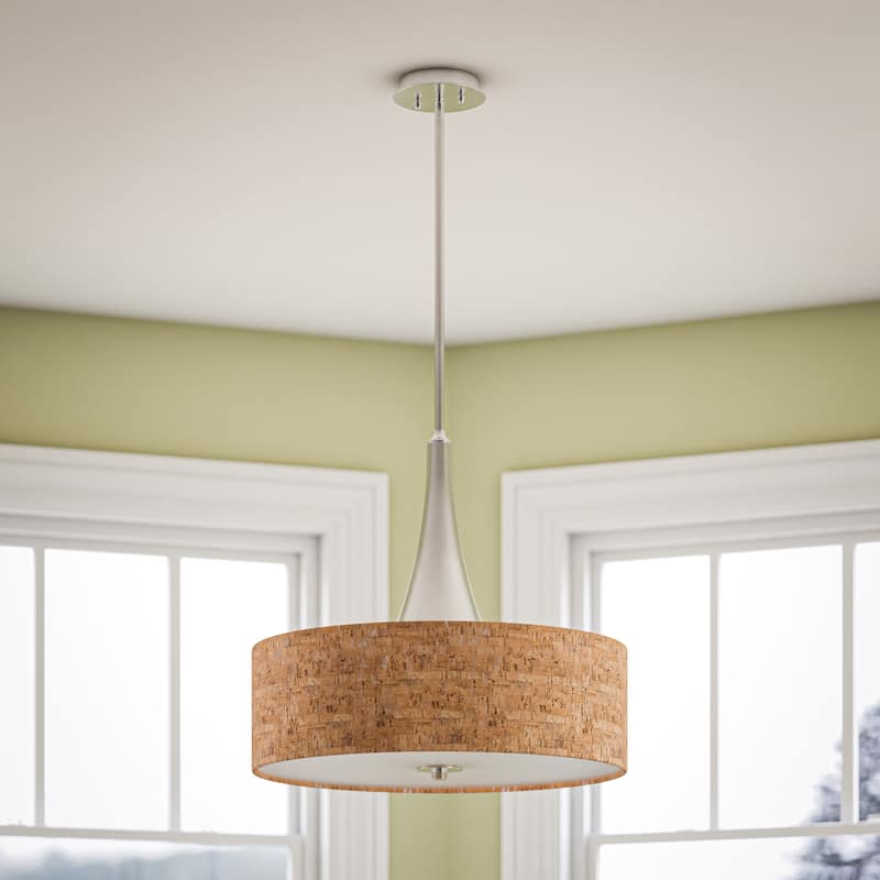 Kenroy Home Bulletin 3-Light Pendant - Brushed Steel