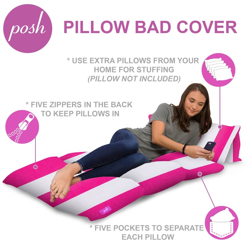 Kids Floor Pillow Cover,Premium Cushion and Lounger Covers for Pillows