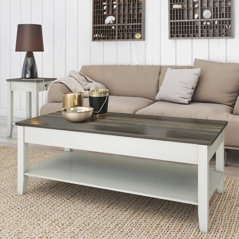 Two-Tone Modern Farmhouse Coffee Table