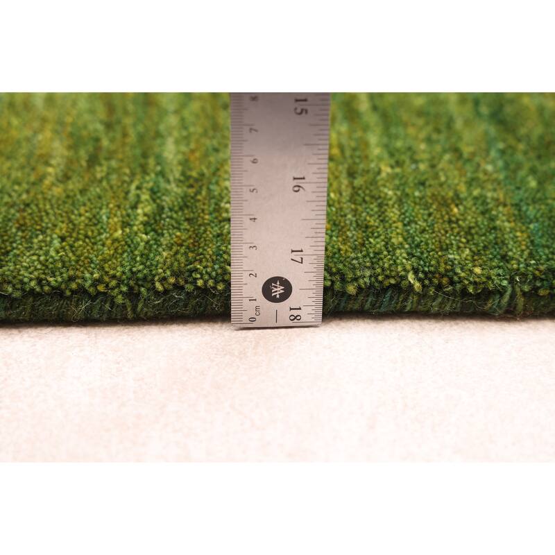 ECARPETGALLERY Hand Loomed Kashkuli Gabbeh Green Wool Rug - 4'11 x 7'9