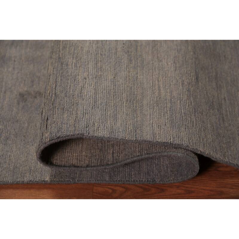 Modern Gray Gabbeh Oriental Area Rug Handmade Wool Carpet - 5'4" x 7'8"