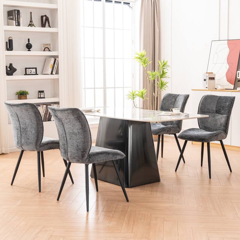 Dining Chairs Set of 2, Armless Kitchen Chairs, Soft Cushion
