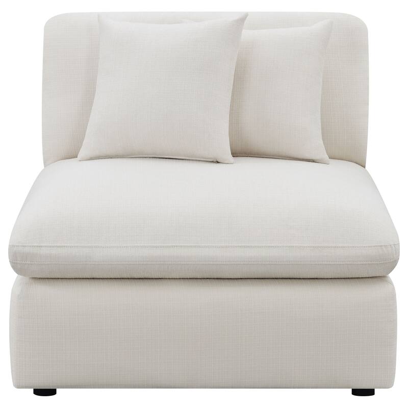Greeley Ivory Upholstered Armless Chair