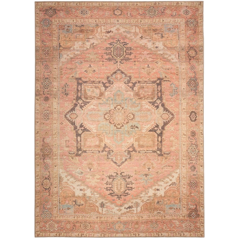 Nourison Vintage Washables Indoor only Persian Area Rug - 4' x 6' - Coral/Multicolor