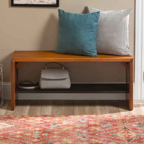 Middlebrook 42-inch Solid Wood Entry Bench with Lower Shelf