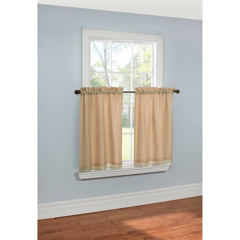 ThermaVoile Rhapsody Lined Rod Pocket Tailored Tiers and Valance