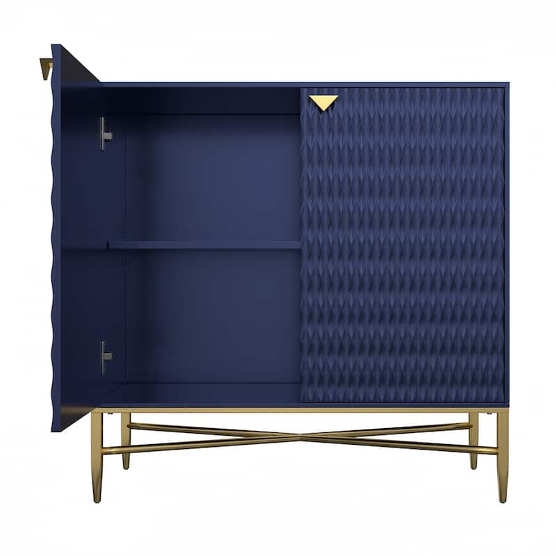 Clihome 31.5-Inch 2 Door Sideboard Locker Media Storage Cabinet/Buffet