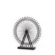 preview thumbnail 1 of 6, Mercana London Eye Black Metal Ferris Wheel Decorative Object - 25"W x 27"H x 3"D 25"W x 27"H x 3"D - Black