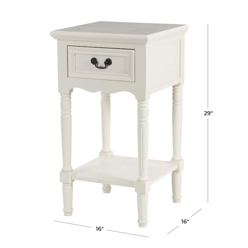 Marble Accent Table with Bronze Metal Legs - Brown - Roche River Decor