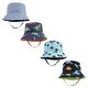preview thumbnail 1 of 0, Hudson Baby Infant Boy 4Pc Sun Protection Hat, Dino Stripe Dinosaur Palm Tree 12-24 Months - Dino Stripe Dinosaur Palm Tree