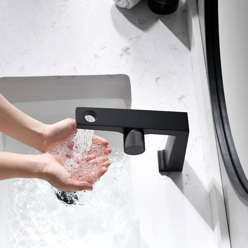 Rbrohant Single Handle Bathroom Faucets, Creative Water Outlet Design Single Hole Bathroom Sink Faucet