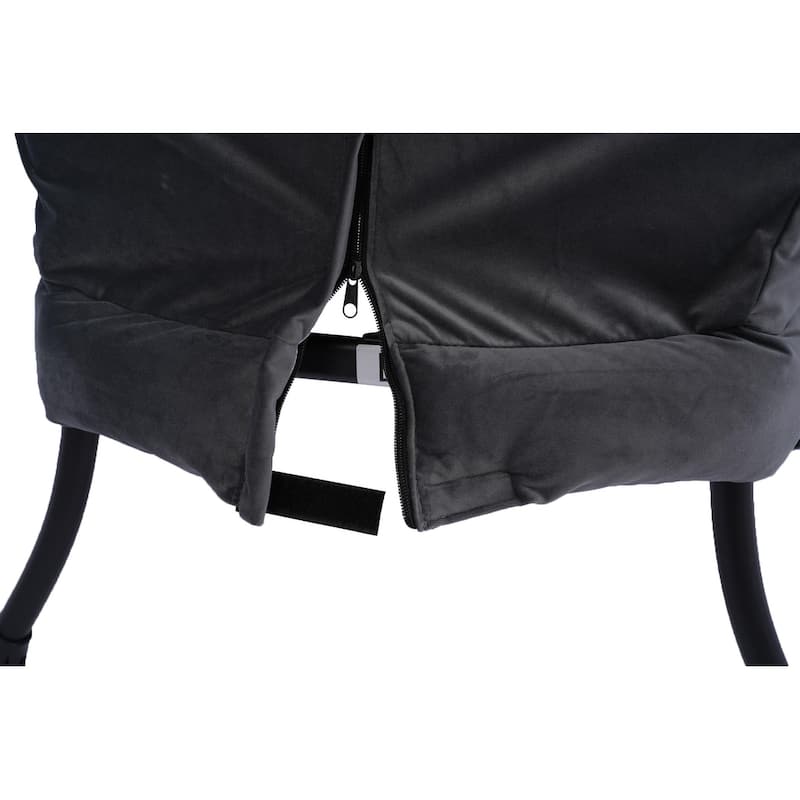 Living Room Chairs Modern Cotton Fabric Lazy Chair,Single Steel Frame Leisure Sofa Chair with Armrests and A Side Pocket