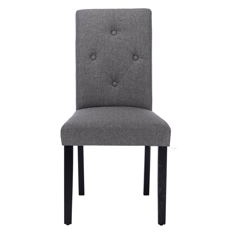 Javlergo Upholstered Dining Chairs Set of 2, Fabric or Faux Leather Dining Room Chair with Metal Legs