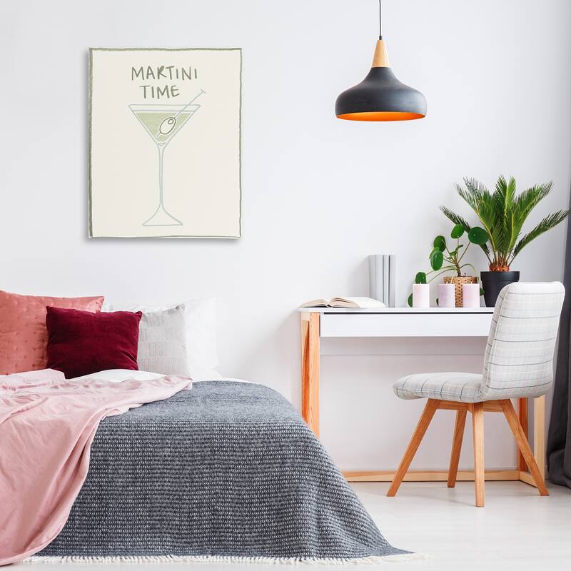 Stupell Minimal Martini Time Canvas Wall Art Design By Grace Popp