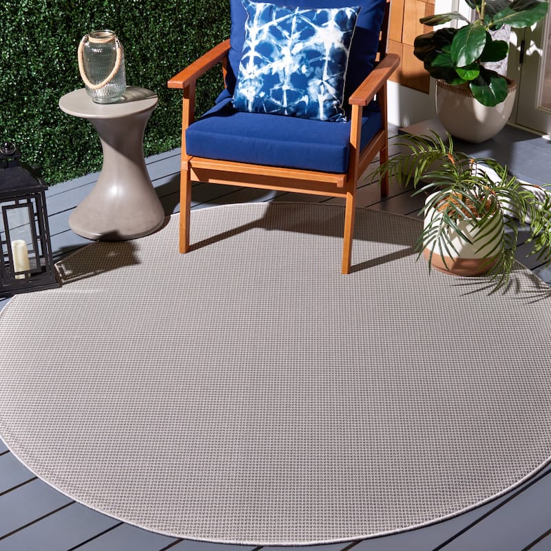 Martha Stewart by SAFAVIEH Silvestra Indoor/ Outdoor Rug - 6'5" Round - Grey