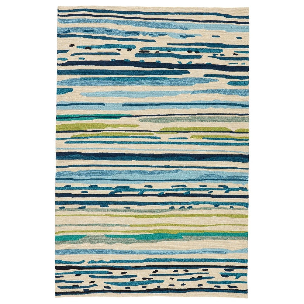 Sketchy Lines Indoor and Outdoor Abstract Area Rug