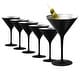preview thumbnail 15 of 42, Stolzle Lausitz Set of 6 Olympia Martini Glasses - 8 Oz Black and Silver
