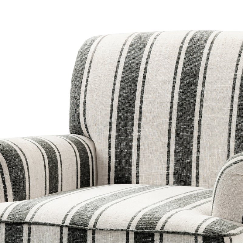 Vintage 29" W Patterned Striped Accent Chairs