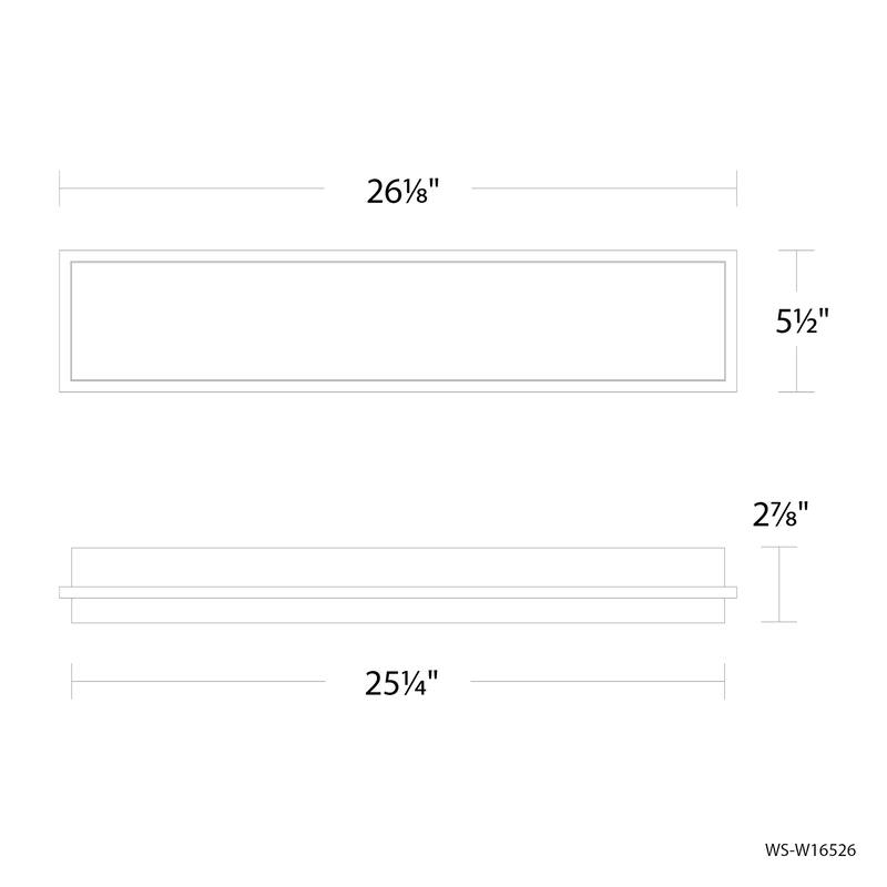 Ice Bar 26in LED Outdoor Wall Light Selectable CCT 2700-3000-3500-4000K set to 2700K in Black