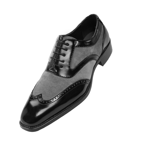 two tone wingtip shoes