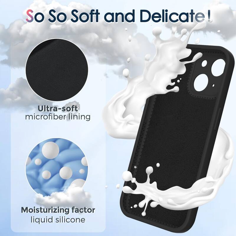 6.1 inch iPhone 13 Case, Liquid Silicone, Moisturizing Factor, Extreme Soft Slim Phone Case with Stand, Compatible with MagSafe