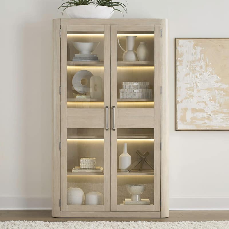 Liberty Furniture South Bend Dining Room Bunching Cabinet - Single, Set of 2 - Width 48" x Depth 18" x Height 80" - Cloud White