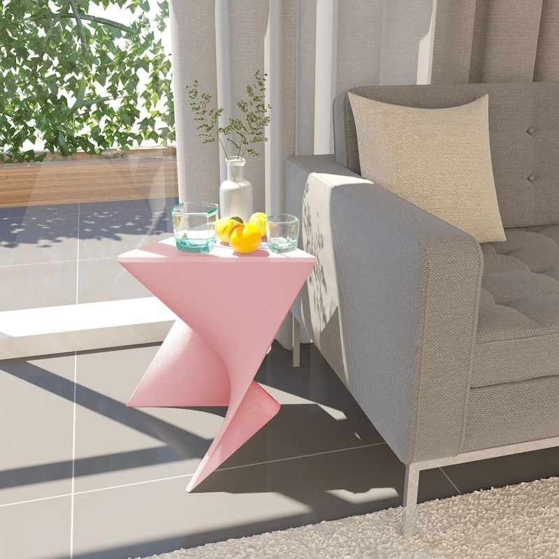 LeisureMod Randolph Modern Side Table - Grey - 15.5 x 17 x 17