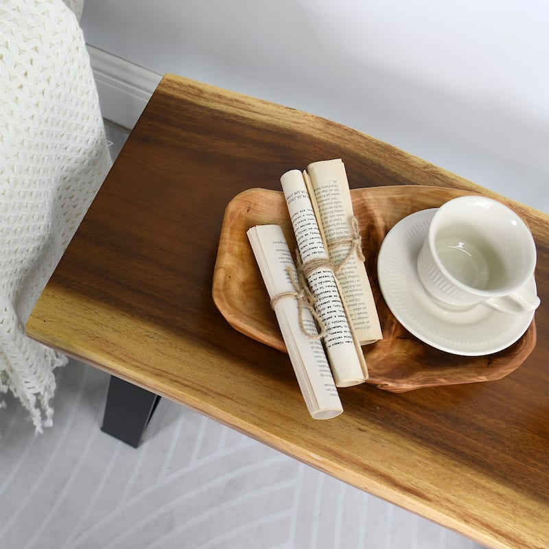 Natural Wood Rectangle Bench
