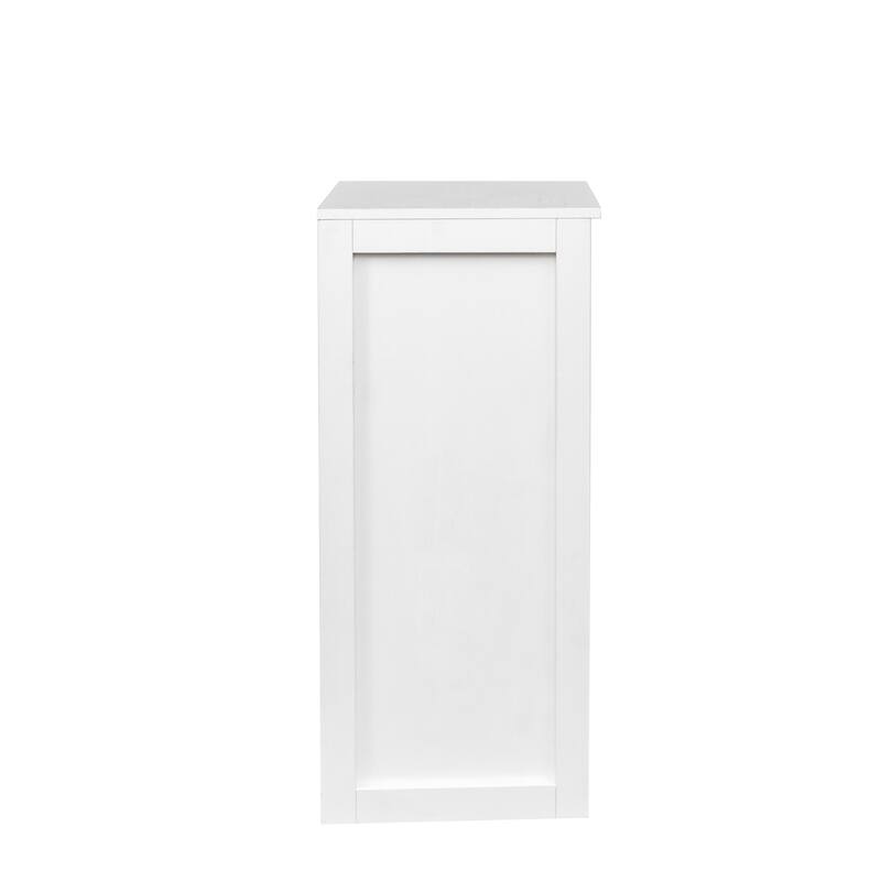 Anmytek White Bar Cabinet Wine Glass Rack Storage Modern Small Space Furniture Home Decor