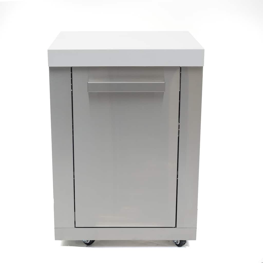 Mont Alpi MA-EXC-SS Modular 25" Extra Storage Right Cabinet Module for All MAi805 and MAi400 Outdoor Kitchen Island Grill Models