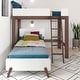 preview thumbnail 2 of 11, Max and Lily Mid-Century Modern L-Shaped Twin over Twin Bunk Bed
