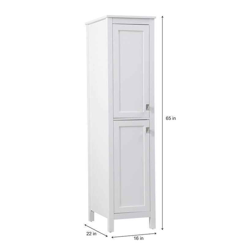 Indigo Home 16 Inch Bathroom Linen Storage Freestanding Cabinet