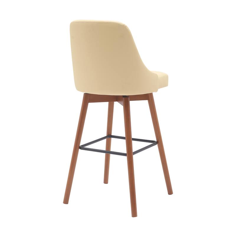 Sicily Faux Leather or Fabric Upholstered Swivel Counter or Bar Stool