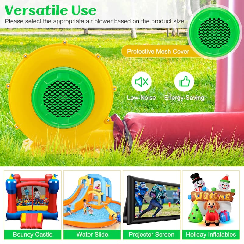 Gymax 950W 1.2 HP Electric Blower 2620 PA Air Blower for Inflatables - See Details