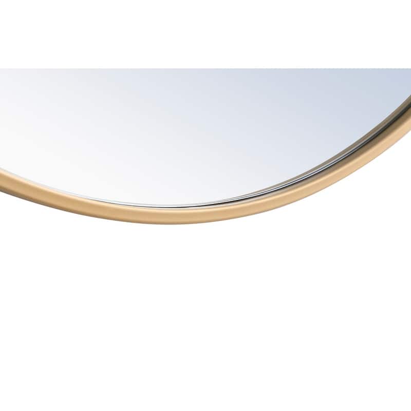 Strick & Bolton Patti Metal 24-inch Round Mirror with Decorative Hook