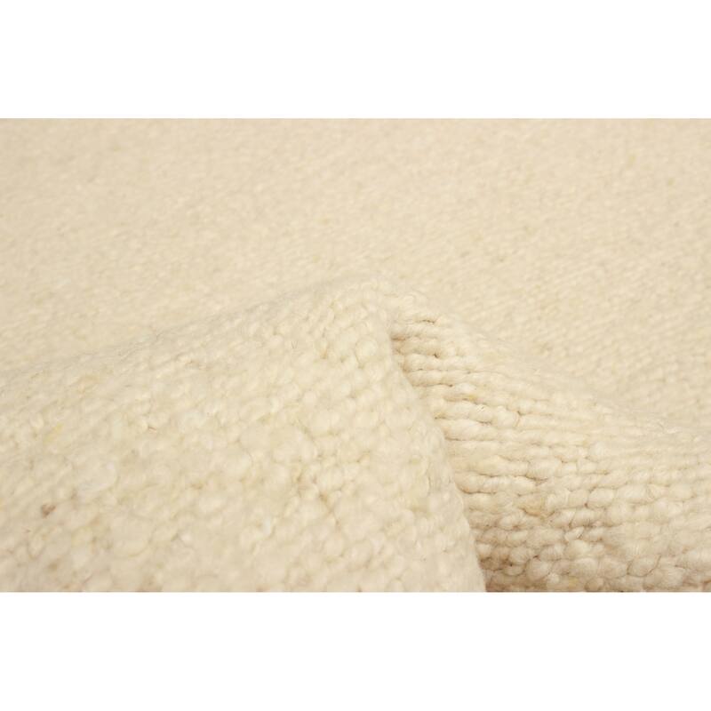 ECARPETGALLERY Braid weave Sienna Cream Wool Rug - 4'0 x 6'0