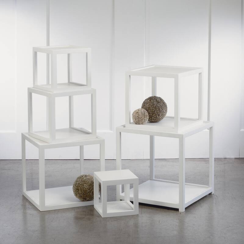 Wood Stacked Cubes, Set of 6