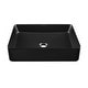 preview thumbnail 3 of 11, Concorde Rectangle Ceramic Vessel Sink, Matte Black