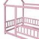 preview thumbnail 13 of 11, Kids and Baby Twin Size Wooden Bed House Bed with House Roof Frame
