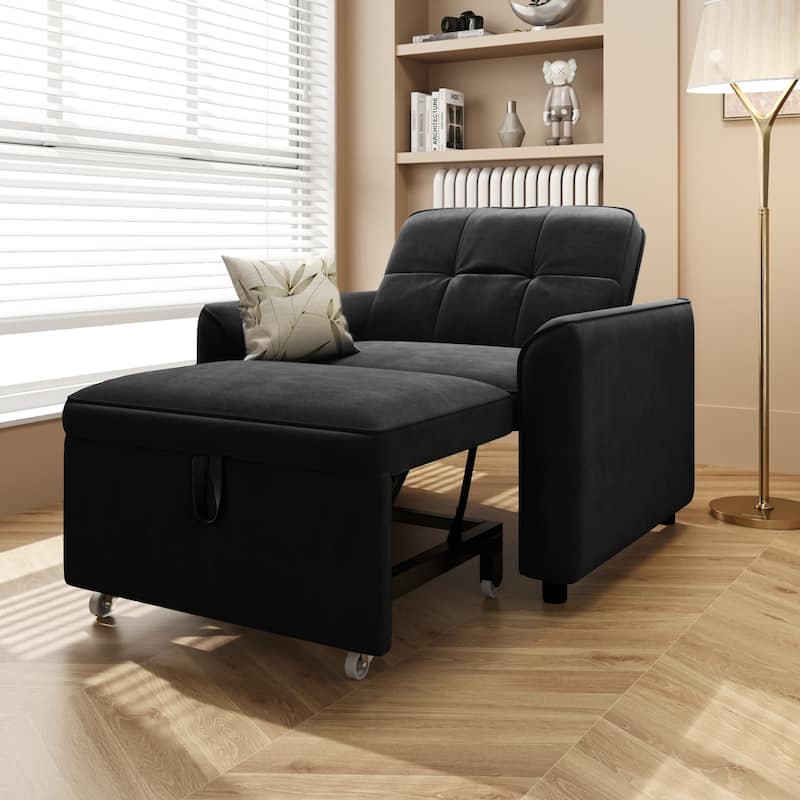 3-in-1 Sleeper Sofa Bed, Pull Out Chair Sofa For Living Room